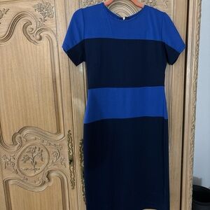 Elegant Blue and Navy Women's Dress